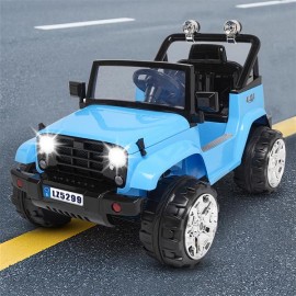 LEADZM LZ-5299 Small Jeep Dual Drive Battery 12V7Ah * 1 with 2.4G Remote Control Blue